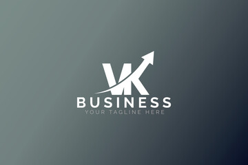 Abstract Business Arrow And Letter V K Logo Template