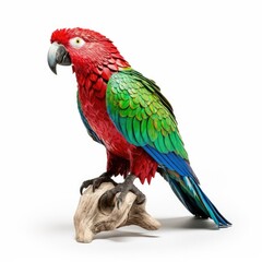 Fototapeta premium Thick-billed parrot bird isolated on white background.