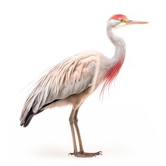 Obraz premium Western reef-heron bird isolated on white background.