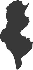 Tunisia Map Flat Icon pictogram symbol visual illustration