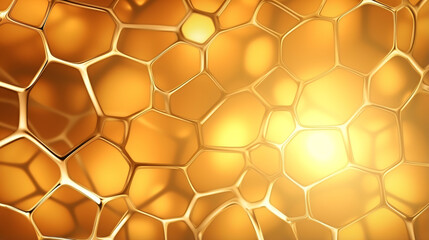 Obraz premium Examining the cell membrane's molecular structure, aglow in gold, against a backdrop of biology, physics, and chemistry..