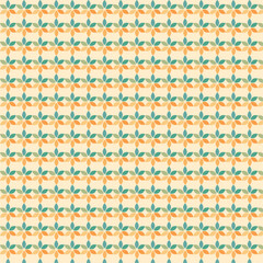Abstract background of mid century geometric retro design in 1970s Hippie Retro style. Vector seamless pattern ready to use for cloth, textile, wrap and other.