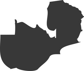Zambia Map Flat Icon pictogram symbol visual illustration