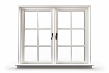 White window with black handle on it's side.