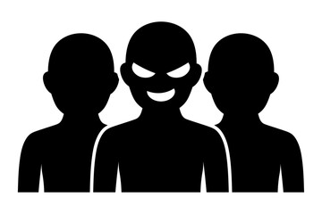 悪い人々のシルエット