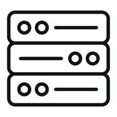 Server icon design isolated on white background.