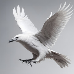 White crow on a light background