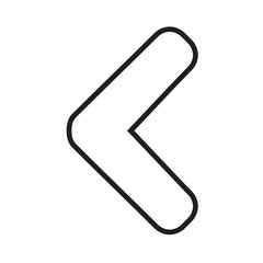 Left arrow icon vector. Prev icon sign symbol vector. Left arrow vector icon illustration isolated on white background