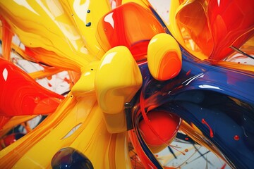close up of colorful balloons, Generative AI