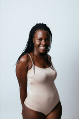 Obraz premium Beautiful girl posing in studio for a 