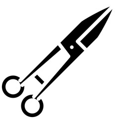 Surgical Scissors Icon Style