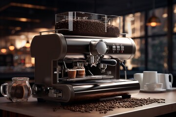 coffee maker machine, Generative AI - obrazy, fototapety, plakaty
