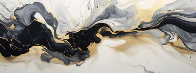 Gold abstract black marble background art paint pattern ink texture watercolor white fluid wall. Abstract liquid gold design luxury wallpaper nature black brush oil modern paper splash painting water.