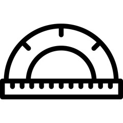 Protractor icon flat vector illustration