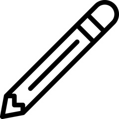 Pencil icon flat vector illustration