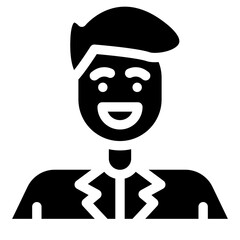 Male teacher icon flat vector illustration