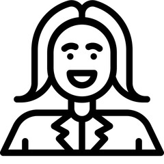 Female icon flat vector illustration