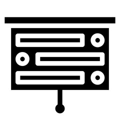 Presentation icon flat vector illustration