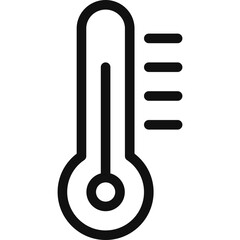 Temprature icon flat vector illustration