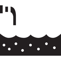 Sea icon flat vector illustration