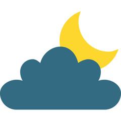 Cloud icon flat vector illustration