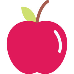 Apple icon flat vector illustration
