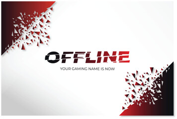 modern twitch banner with broken vector design illustration