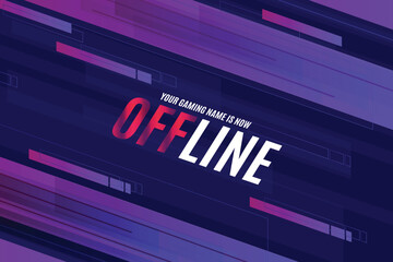 offline twitch background design vector illustration template