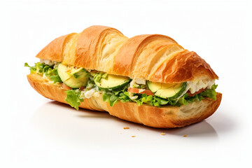 stock photo of a breakfast roll sandwich food photography, generative ai