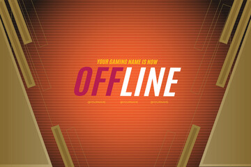 offline banner design twitch template vector design illustration