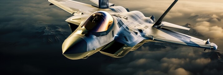 Combat aircraft soaring through the sky - obrazy, fototapety, plakaty