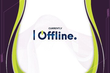 banner twitch actualmente fuera linea formas abstractas naranja