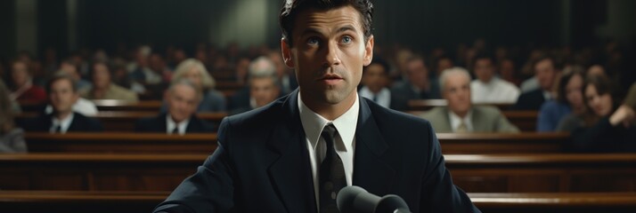 A lawyer making an influential case