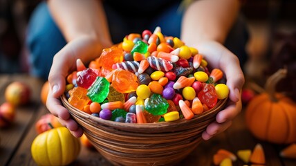 Halloween candy basket