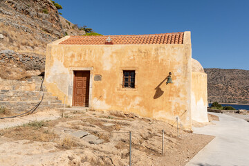 Fototapeta premium Church of Agios Georgios, Spinalonga Island, Crete, Greece.