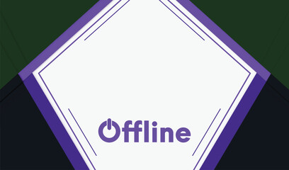 offline twitch banner vector design illustration