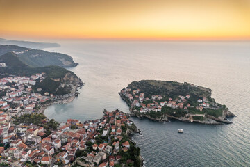 Beautiful Aerial view of Amasra in Bartin Turkey