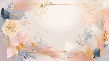 background floral frame flower soft watercolor sweet watercolor.