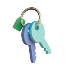 Keys icon Isolated 3d render illustration