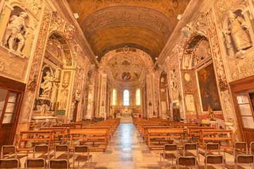 Foto op Plexiglas GENOVA, ITALY - MARCH 8, 2023: The church Chiesa di San Rocco sopra Principe.  © Renáta Sedmáková