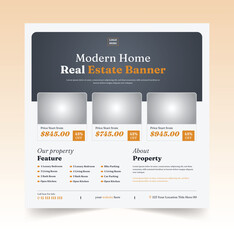 Real estate house property sale social media post instagram web banner and square flyer template