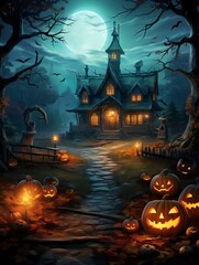 Fototapeta na wymiar Halloween background , generative ai