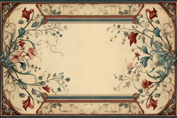 Vintage border design suitable for various creative projects. Generative AI