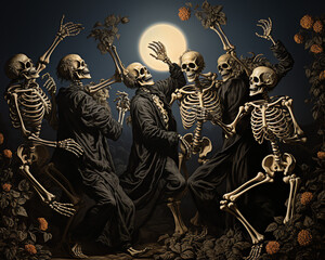 Halloween - Skelette tanzen