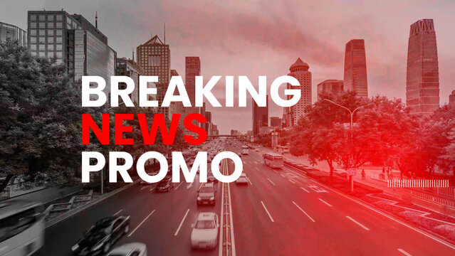Breaking News Promo template contains 9 placeholders and 18 editable text layers. Available in 4K.