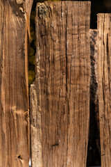 Wooden boards or shields. Old wooden texture.