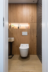 Small restroom in modern house