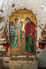 Shrine in Palaiokastritsa Monastery on Corfu Island, Greece