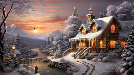 Enchanting Winter Cabin