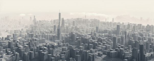 polluted city skyline
